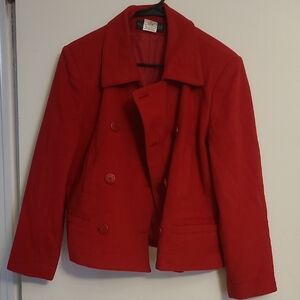 Harve Benard Red Pea Coat